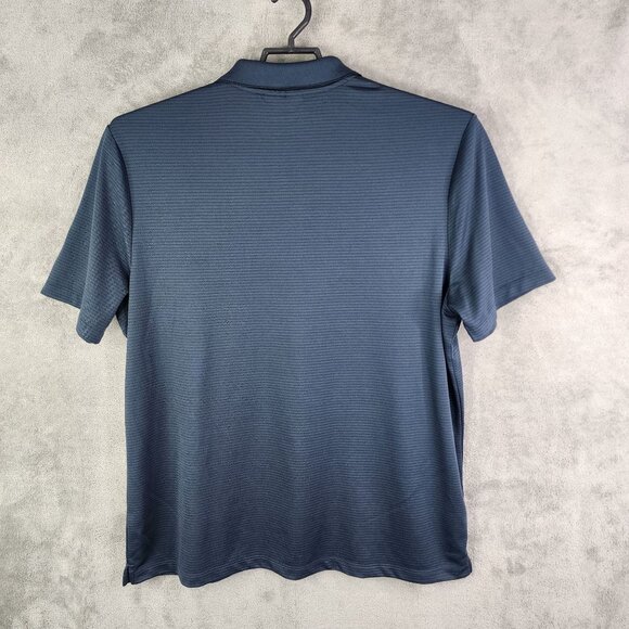 Mens Navy Blue Perry Ellis Portfolio Polo Shirt Short Sleeve Ribbed Knit Size XL - Picture 8 of 11